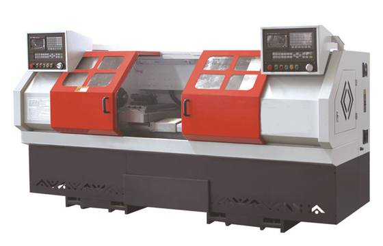 Máquina doble del torno del CNC del eje, máquina que rosca principal 2 horizontales
